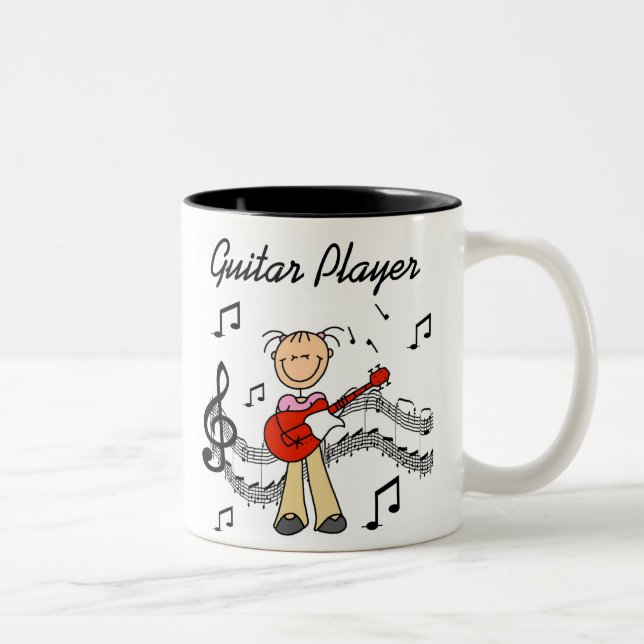 De Café Em Dois Tons Caneca para Guitarrista (Direita)
