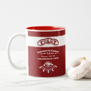 De Café Em Dois Tons Caneca para Membros da Lodge Lafayette