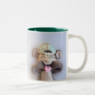 De Café Em Dois Tons Caneca parva do macaco