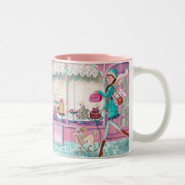 De Café Em Dois Tons Caneca Patisserie Fashion Birthday Girl Fofa (Direita)