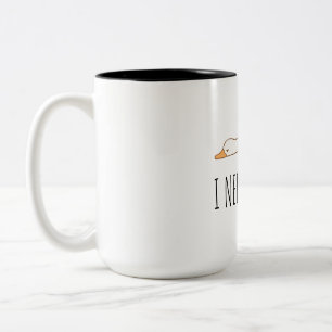 De Café Em Dois Tons Caneca Pato Engraçado "Eu Preciso da Mamãe" Pato
