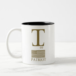 De Café Em Dois Tons Caneca PATRIOT com Monograma "I" SuperDimensionado