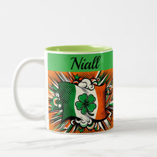 De Café Em Dois Tons Caneca patriótica irlandesa