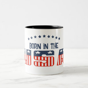 De Café Em Dois Tons Caneca Patriótica Nascido nos EUA