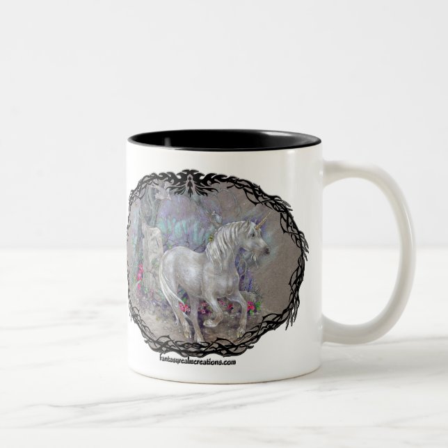 De Café Em Dois Tons Caneca - pedra do Rune do unicórnio (Direita)