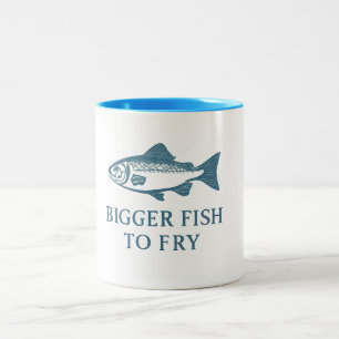 De Café Em Dois Tons Caneca - Peixes Maiores para Fritar
