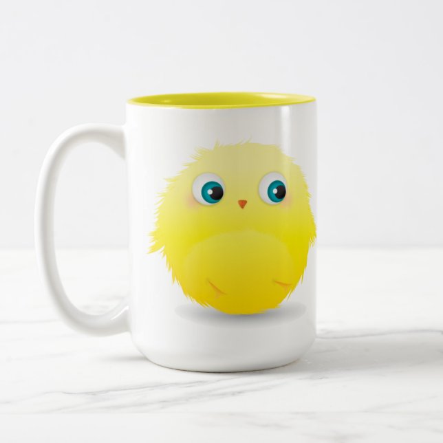 De Café Em Dois Tons Caneca peludo do pato (Esquerda)