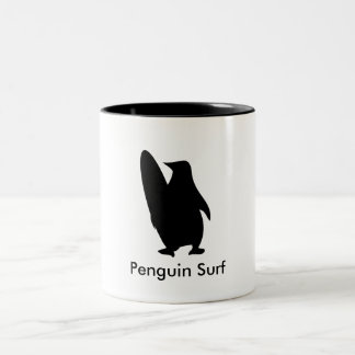 De Café Em Dois Tons caneca penguintastic do surf
