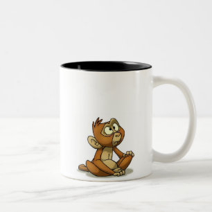 De Café Em Dois Tons Caneca pequena do macaco
