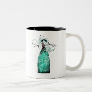De Café Em Dois Tons Caneca persa da menina