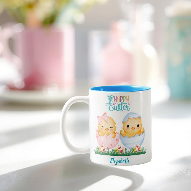 De Café Em Dois Tons Caneca Personalizada (Criador carregado)