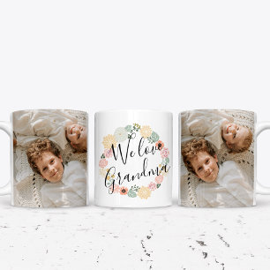 De Café Em Dois Tons Caneca Personalizada Avó com Foto