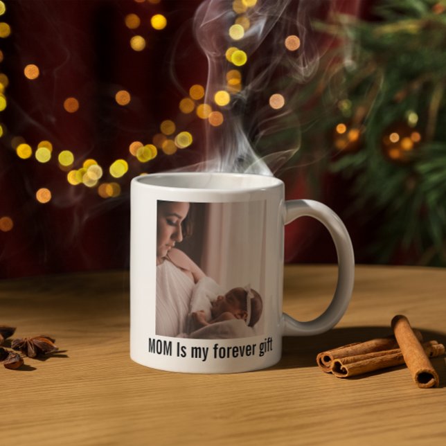 De Café Em Dois Tons Caneca Personalizada com Foto da Mamãe, Dia das Mã (Criador carregado)