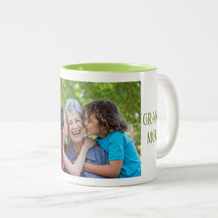 De Café Em Dois Tons Caneca Personalizada com Foto da Vovó Presente do
