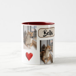 De Café Em Dois Tons Caneca Personalizada com Foto do Meu Amigo Peludo