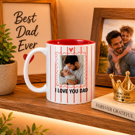 De Café Em Dois Tons Caneca Personalizada com Foto do Papai