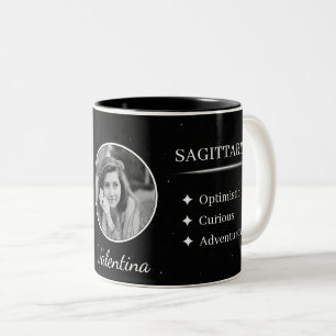 De Café Em Dois Tons Caneca Personalizada com Foto e Nome Traços do Zod