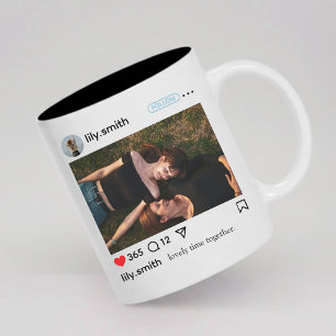 De Café Em Dois Tons Caneca Personalizada com Foto Presente para Namora