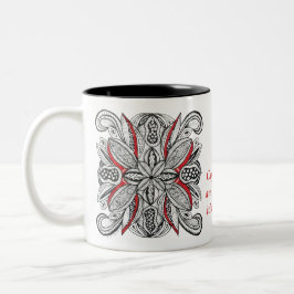 De Café Em Dois Tons Caneca Personalizada com Monograma e Citação Diver