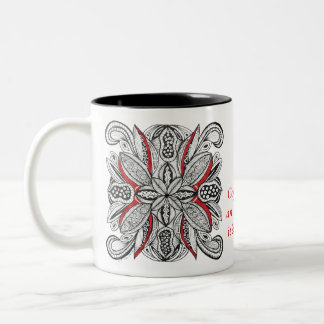 De Café Em Dois Tons Caneca Personalizada com Monograma e Citação Diver
