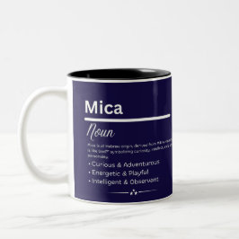 De Café Em Dois Tons Caneca Personalizada com Nome Mica Definição
