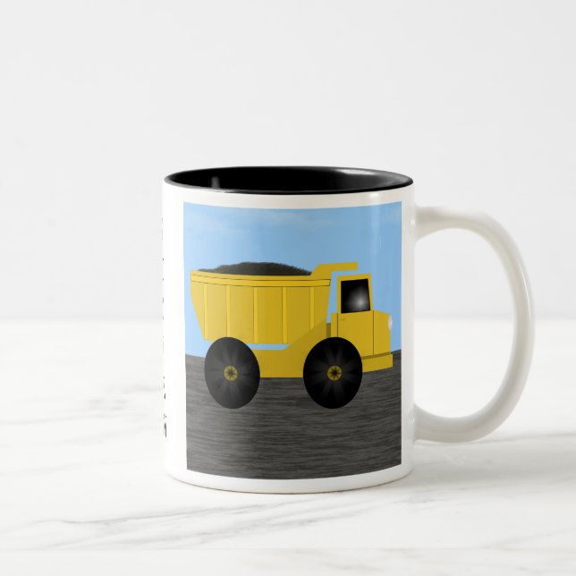 De Café Em Dois Tons Caneca Personalizada com Nome Steven Caminhão Basc (Direita)