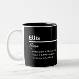 De Café Em Dois Tons Caneca Personalizada Definição do Nome Masculino E