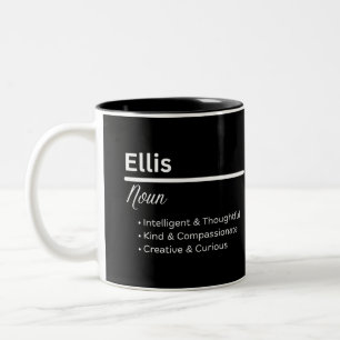 De Café Em Dois Tons Caneca Personalizada Definição do Nome Masculino E