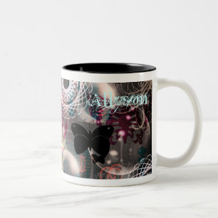 De Café Em Dois Tons Caneca personalizada do Bohemian 2