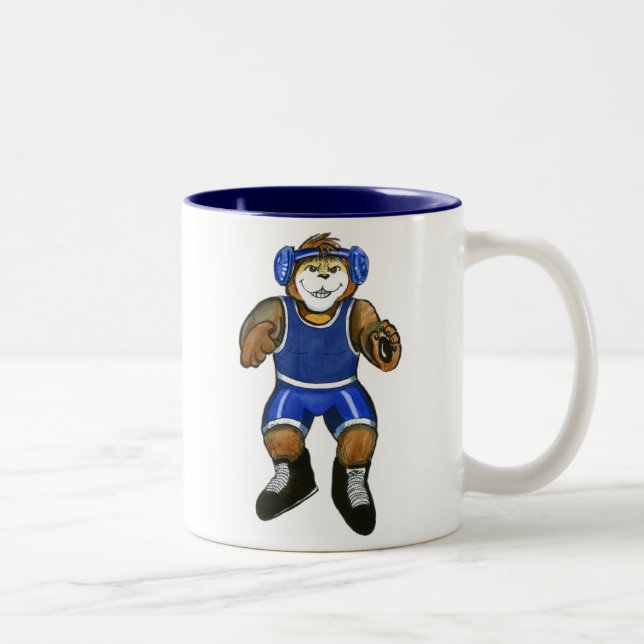 De Café Em Dois Tons Caneca personalizada do lutador (Direita)
