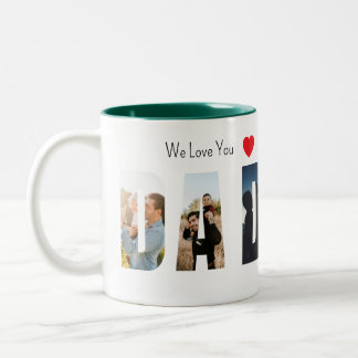 De Café Em Dois Tons Caneca Personalizada do Papai com Foto