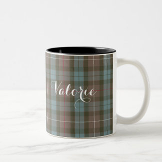 De Café Em Dois Tons Caneca personalizada do Tartan