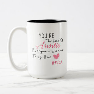 De Café Em Dois Tons Caneca Personalizada Elegante com Flores Rosadas p