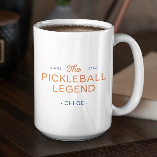 De Café Em Dois Tons Caneca Personalizada Lenda Moderna do Pickleball (Criador carregado)