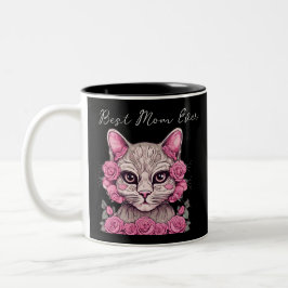 De Café Em Dois Tons Caneca Personalizada Melhor Mãe do Mundo com Gatos