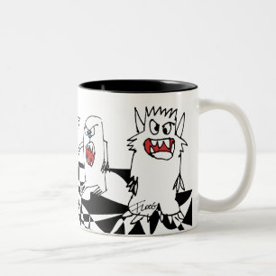 De Café Em Dois Tons Caneca personalizada monstro dos desenhos animados