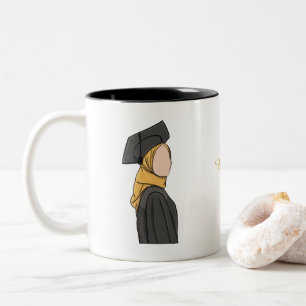 De Café Em Dois Tons Caneca Personalizada para Graduado Muçulmano
