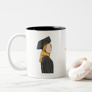 De Café Em Dois Tons Caneca Personalizada para Graduado Muçulmano