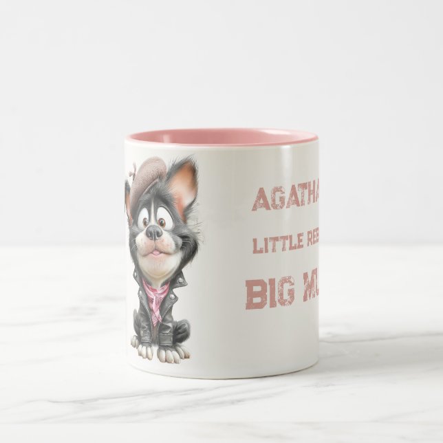 De Café Em Dois Tons Caneca Personalizada para Meninas Rebelde Fofa (Centro)