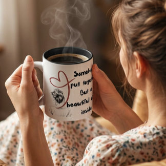 De Café Em Dois Tons Caneca Personalizada para Mulheres, Saúde Mental d