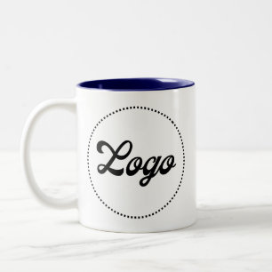 De Café Em Dois Tons Caneca Personalizada Promocional AZUL MARINHO com 