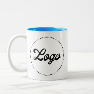 De Café Em Dois Tons Caneca Personalizada Promocional LOGO Tom Azul Cla