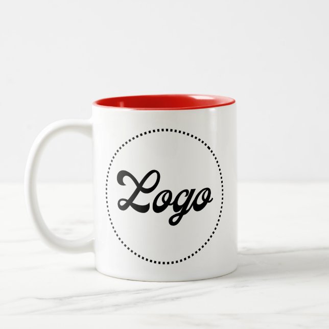 De Café Em Dois Tons Caneca Personalizada Promocional Vermelha com Logo (Esquerda)