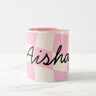 De Café Em Dois Tons Caneca Personalizada Significado do Nome Aisha Pre