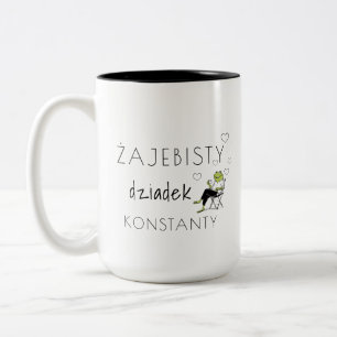 De Café Em Dois Tons Caneca Personalizada Żajebisty Dziadek Polonês E