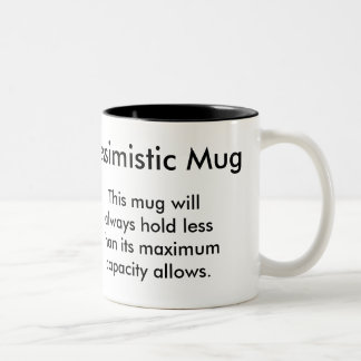De Café Em Dois Tons Caneca pessimista