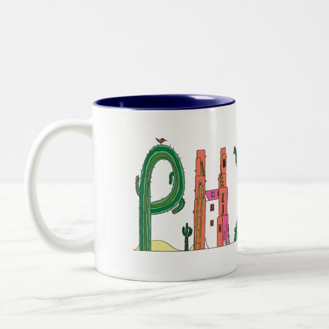 De Café Em Dois Tons Caneca | PHOENIX, AZ (PHX) (Esquerda)