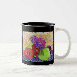 De Café Em Dois Tons Caneca pintada da fruta