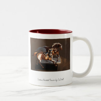 De Café Em Dois Tons Caneca pintada dos pôneis - personalizada -