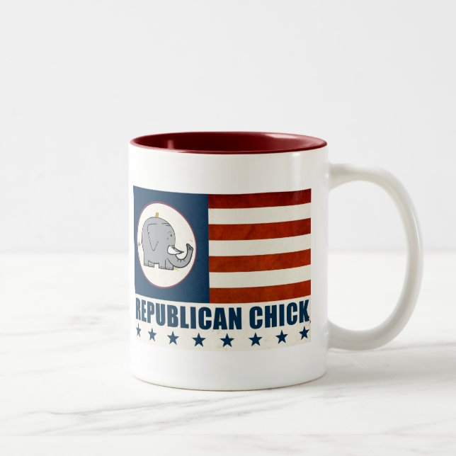 De Café Em Dois Tons caneca pintinho republicana (Direita)